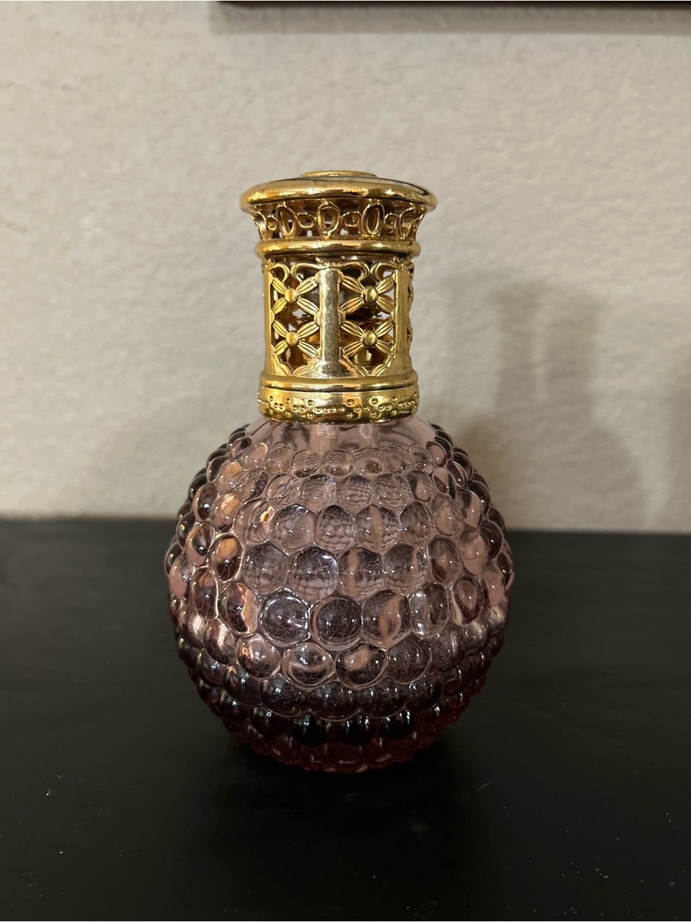 Scentier Amethyst Hobnail Glass Effusion Fragrance Lamp Complete Vintage